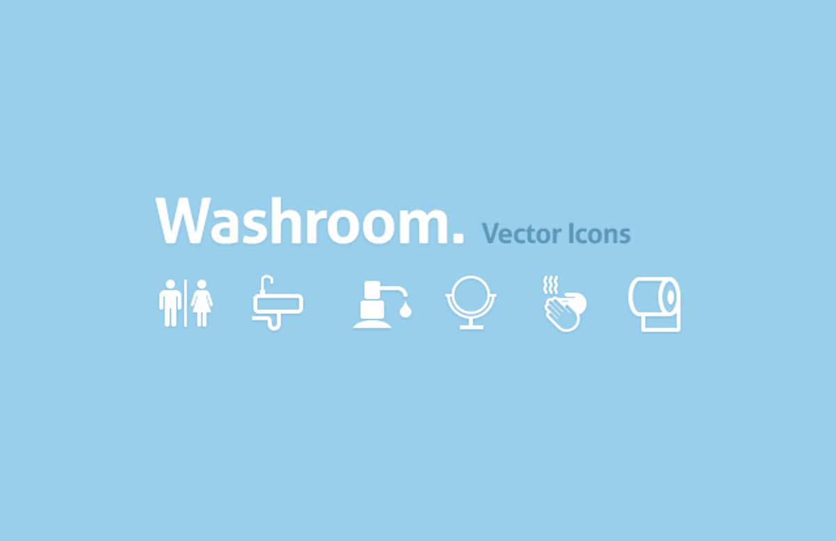 Washroom  Vector  Icons  Preview1