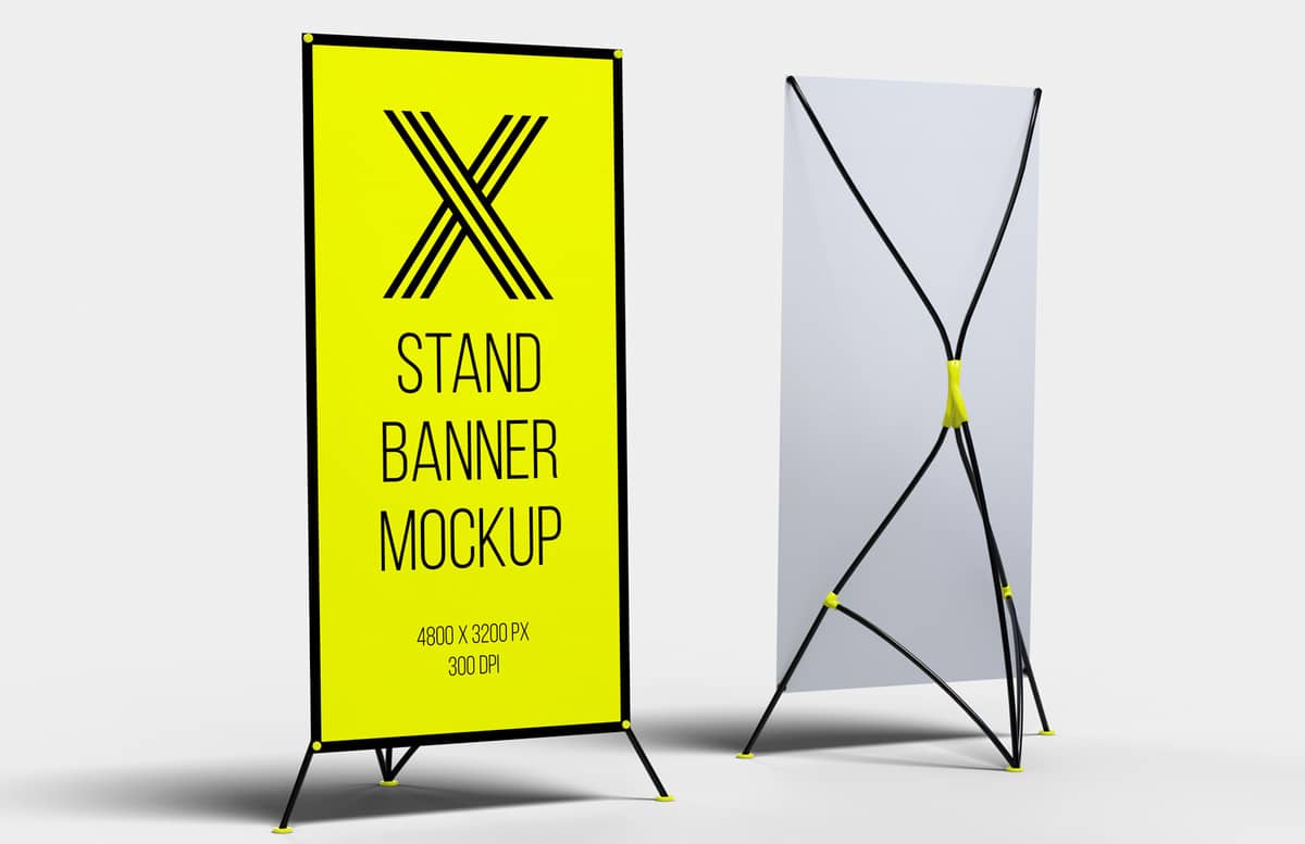 X Stand Banner Mockup Preview 1