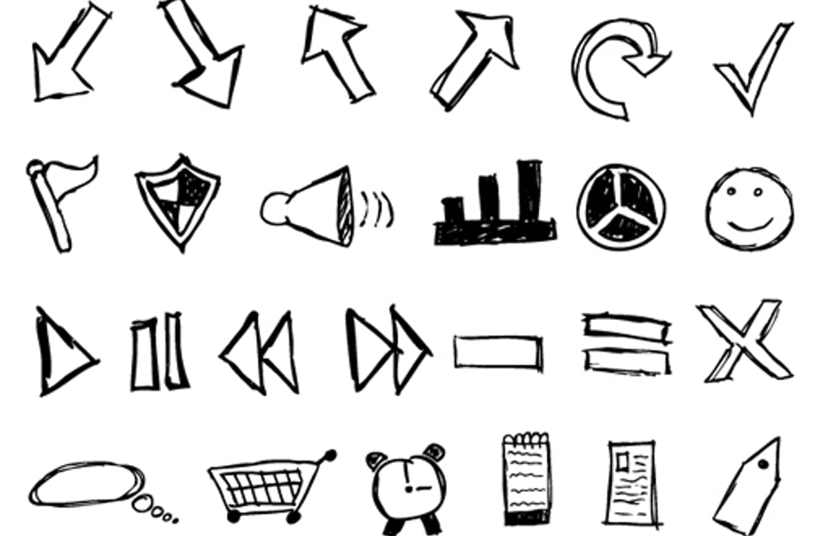 Hand Drawn Sketch Icons Part 2