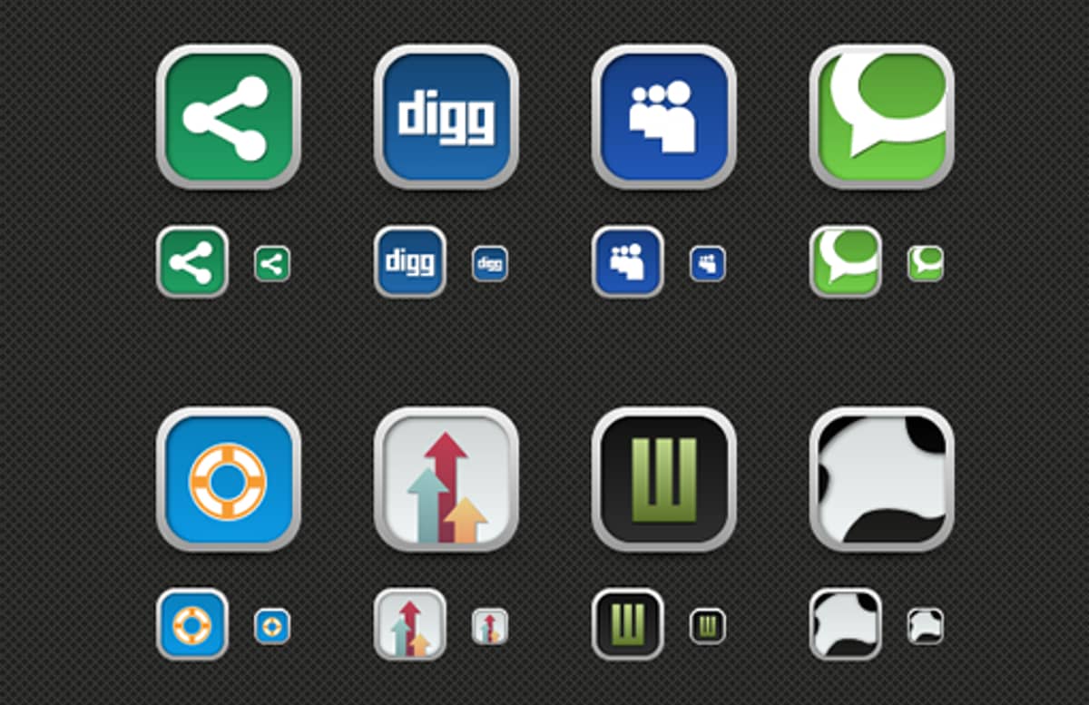 Social Media Icon Set Updated
