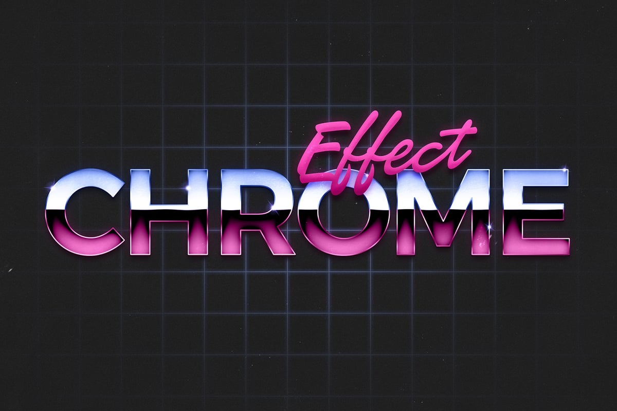 80s Chrome Text Effect — Medialoot