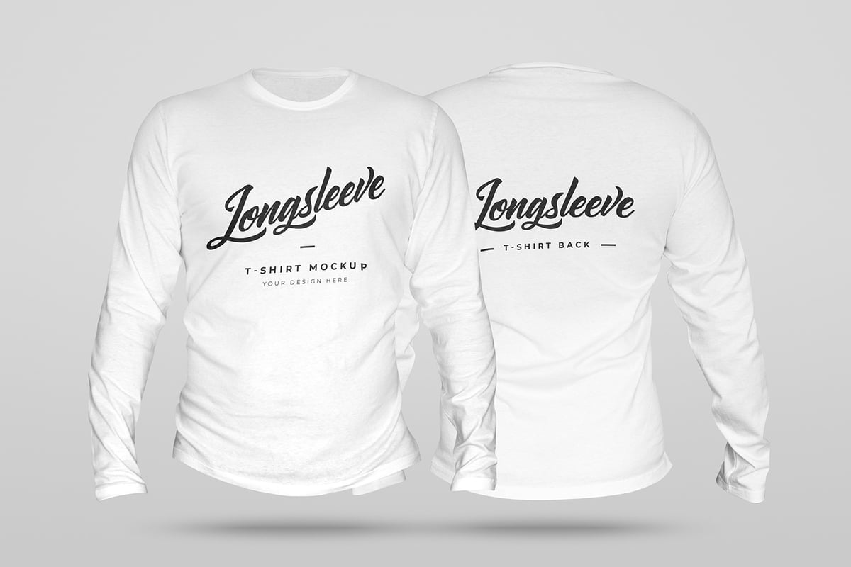 Download 3D Longsleeve T-Shirt Mockup — Medialoot