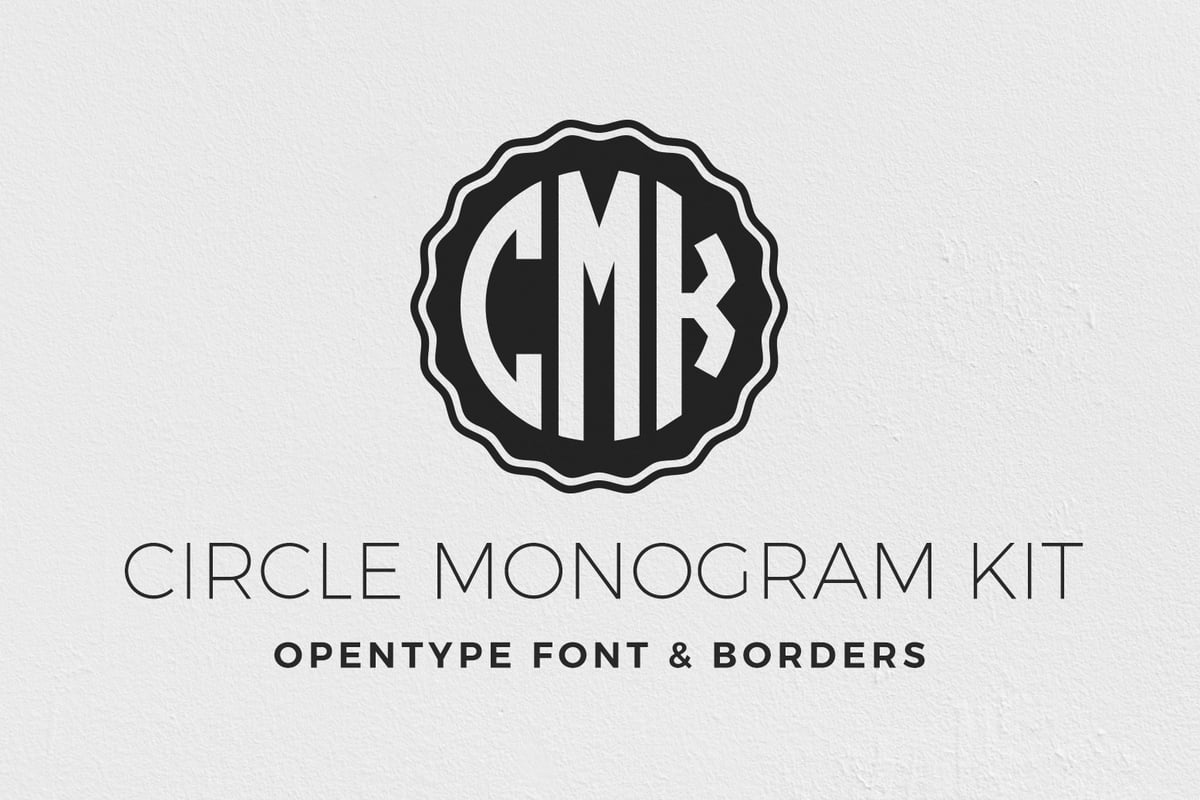 Download Circle Monogram Font Kit — Medialoot
