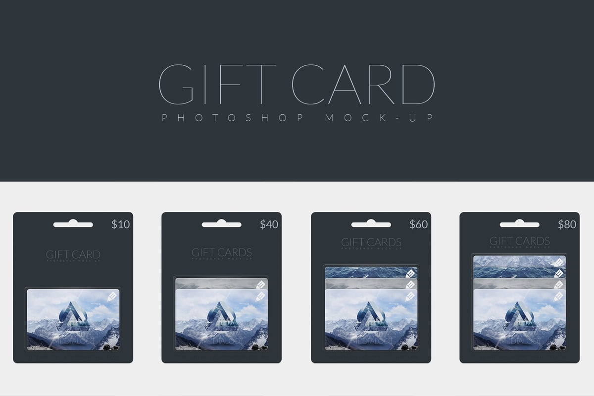 Download Gift Card Photoshop Mockup — Medialoot
