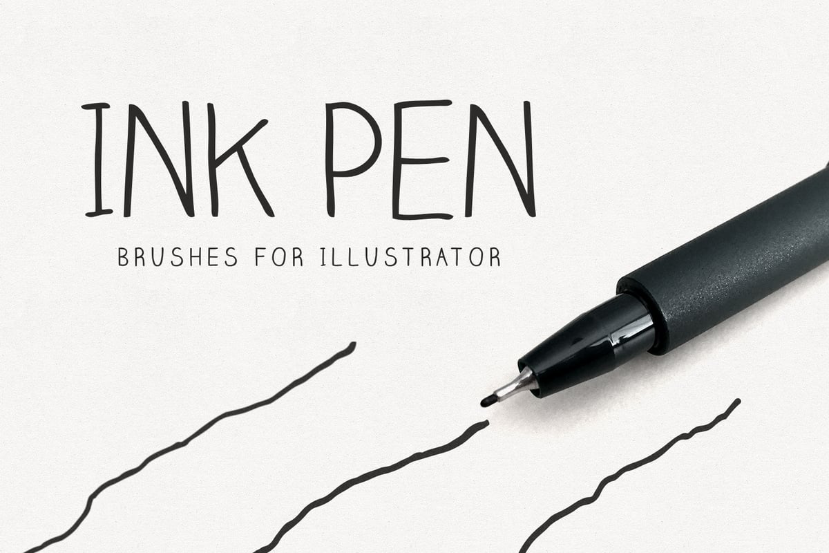 Ink Pen Illustrator Brushes — Medialoot