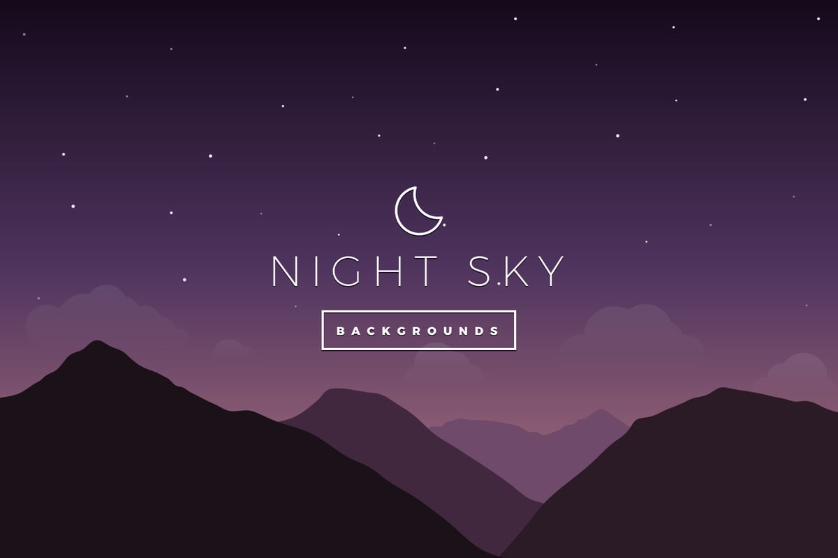Night Sky Vector Backgrounds — Medialoot