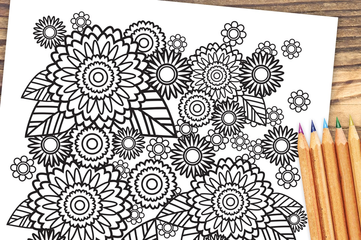 Stress Relief Coloring Pages — Medialoot