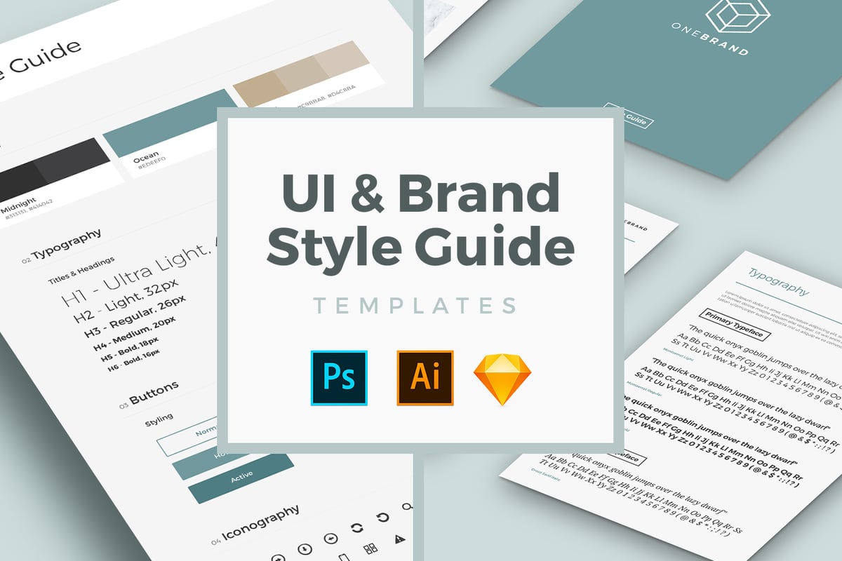 Free UI & Brand Style Guide Templates — Medialoot