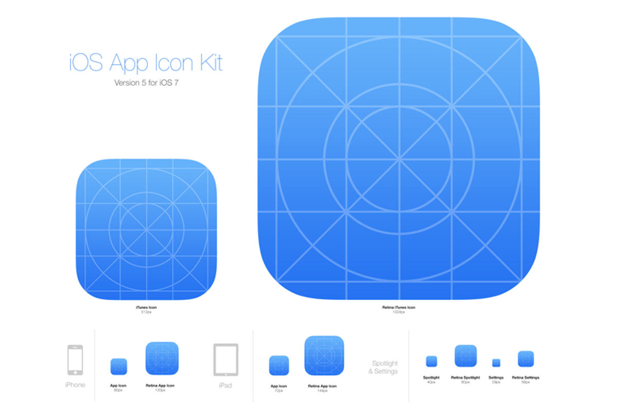 iOS 7 App Icon Kit — Medialoot