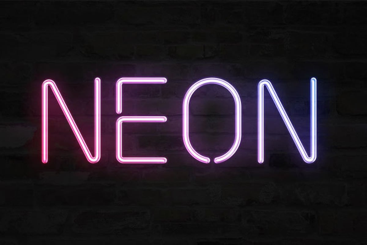 neon script font