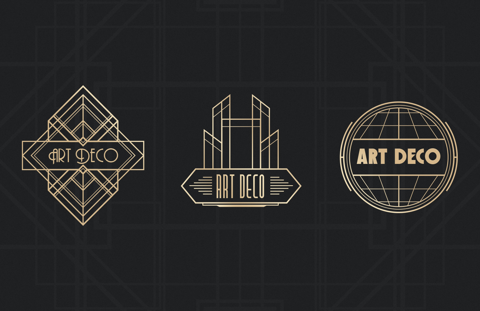 Art Deco Badges | Medialoot