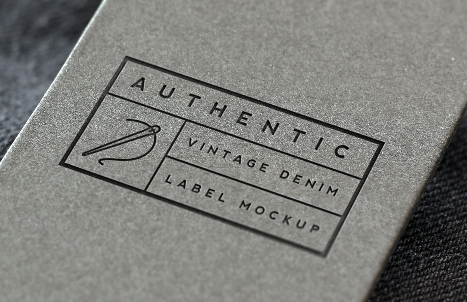 Download Vintage Denim Label Logo Mockup | Medialoot