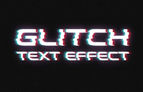 Glitch Text Effect for Photoshop