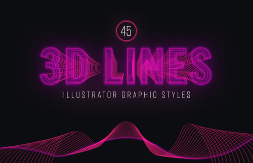3D Lines: Illustrator Graphic Styles