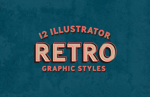 12 Illustrator Retro Graphic Styles