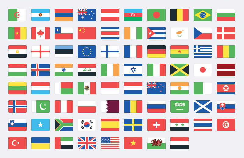 Download Vector World Flag Icons (SVG) | Medialoot