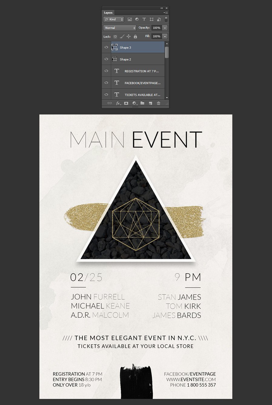 How To Design An Elegant Event Flyer In Photoshop Medialoot