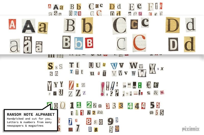 12 Ransom Note Fonts To Disguise Your Text Medialoot