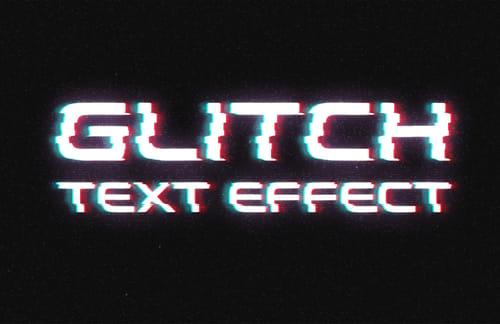 Glitch Text Effect for Photoshop