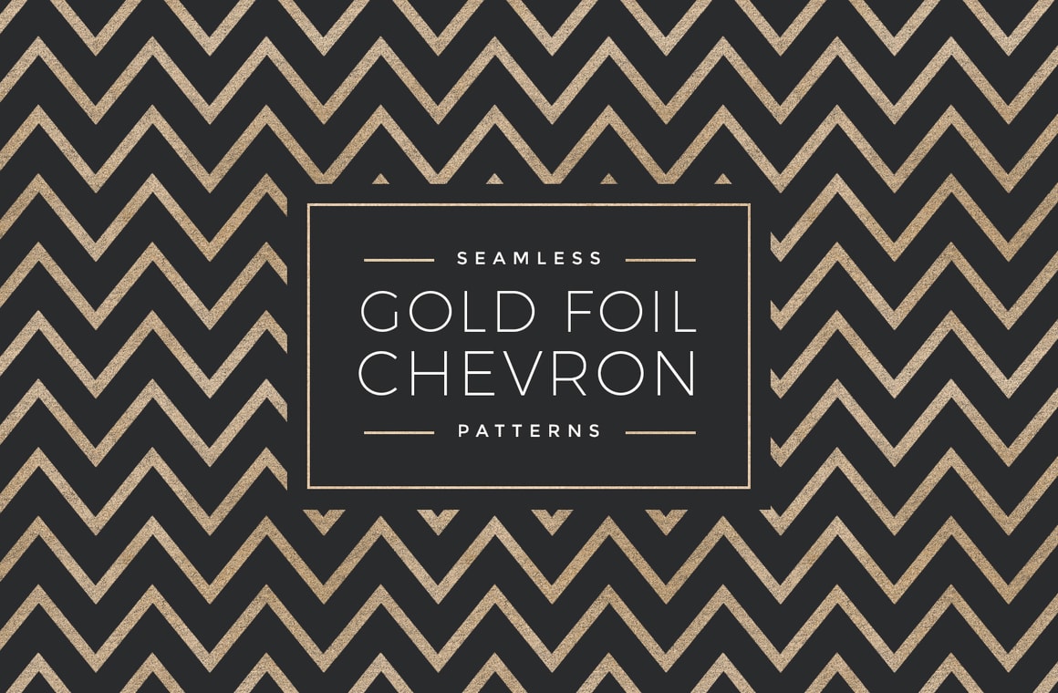 Seamless Gold Foil Chevron Patterns