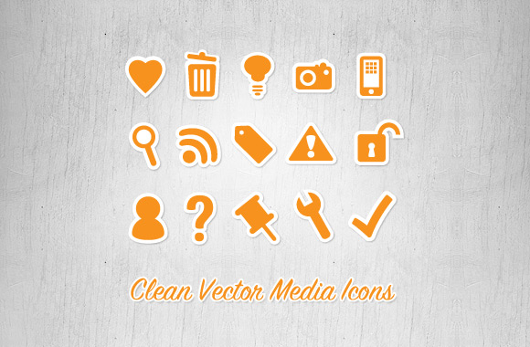 Clean Vector Media Icons