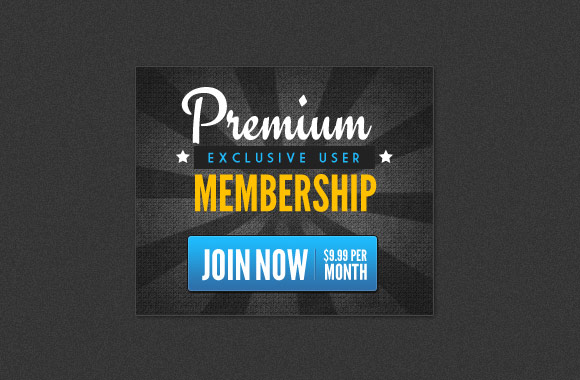 Premium Membership - Web Banners PSD Collection