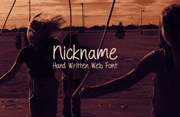 Nickname – Handwriting Web Font
