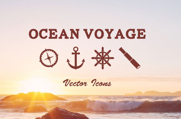 Ocean Voyage Vector Icons