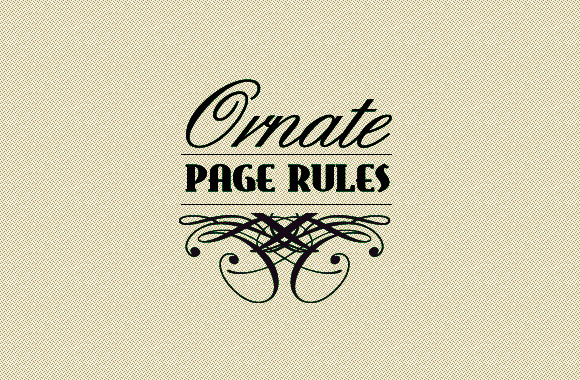 Ornate Vector Page Rules