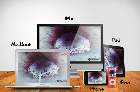 Exclusive freebie: Apple products PSD templates