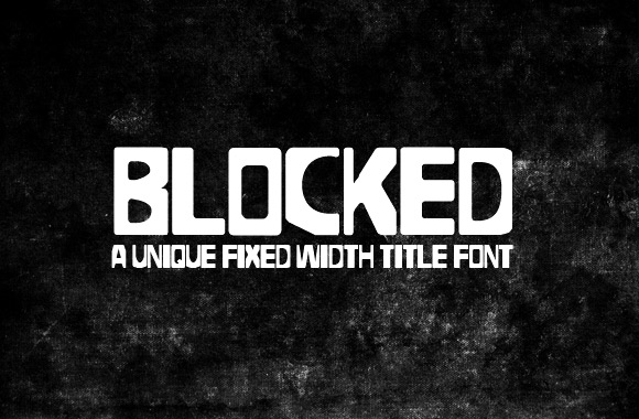 Blocked - A Fixed Width Title Font