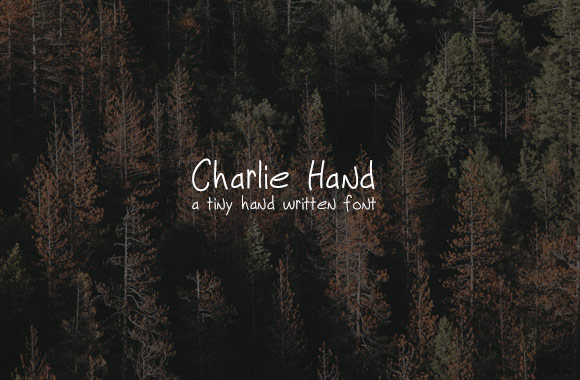 Charlie Hand - A Tiny Handwritten Font
