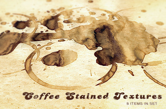 8 coffee stained textures