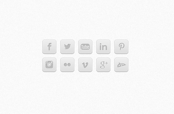 Cool Gray Social Media Icons