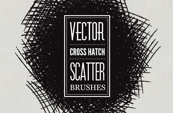 Vector Cross Hatch Scatter Brushes