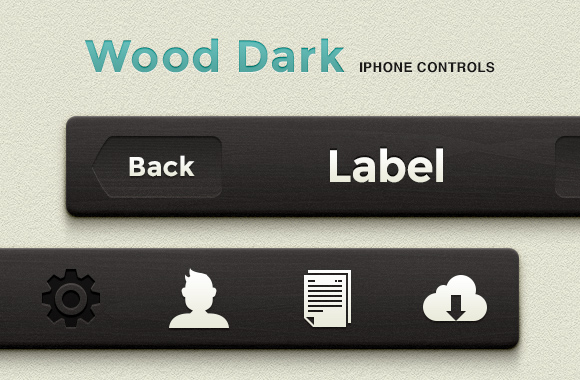 Dark Wood iPhone Controls