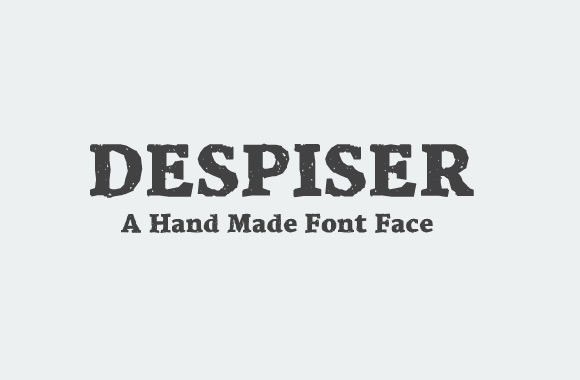 Despiser - A Hand Made Font Face