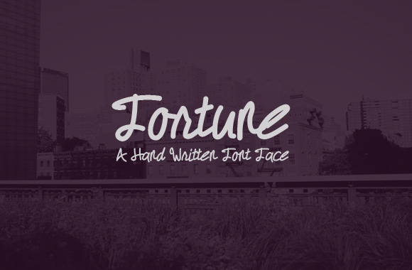Fortune - A Hand Written Font FAce