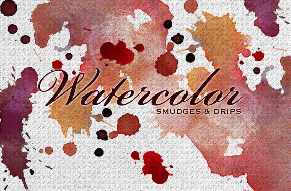 Free Watercolor Smudges - Vectors, Textures and Brushes