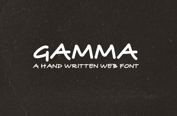 Gamma - Hand Written Web Font