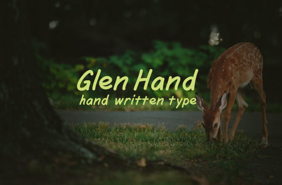 Glen Hand Font Face