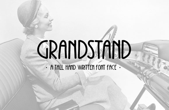 Grandstand - A Condensed Handwritten Font Face