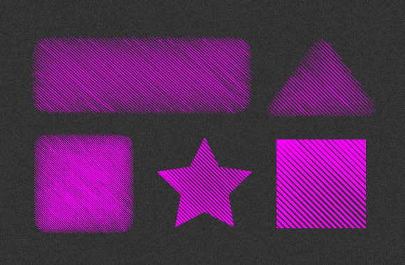Halftone Vector Shapes