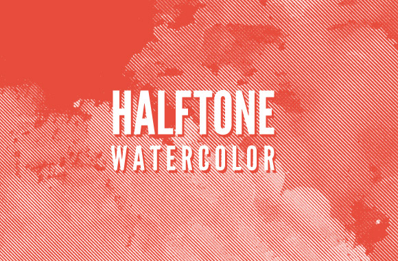 Halftone Watercolor Brush Pack