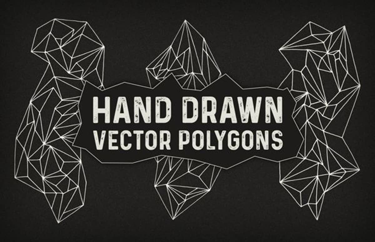 Hand Drawn Vector Polygons 1