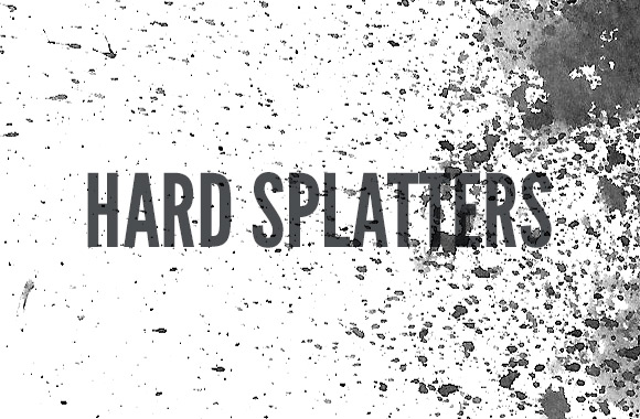 Hard Splatters Photoshop Brush