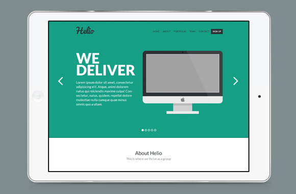 Helio - One Page PSD Web Template