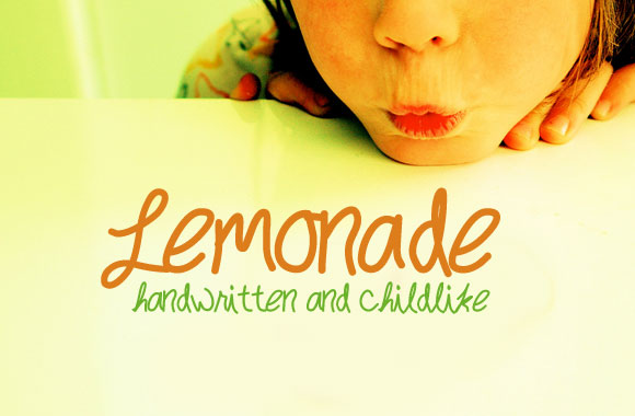 Lemonade - Handwritten Childlike Font Face