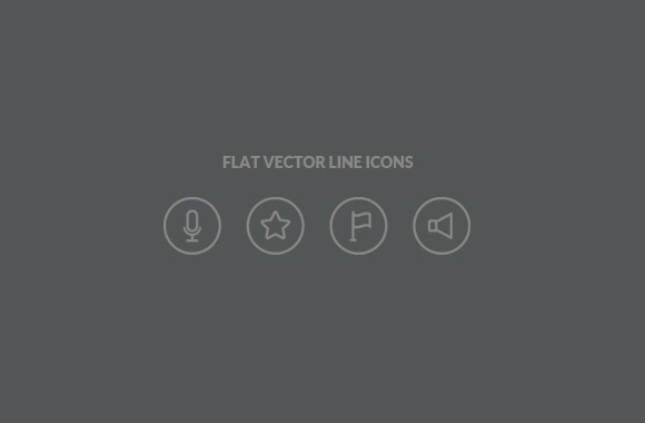 Flat Vector Line Icons