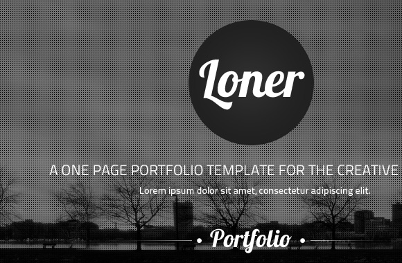 Loner - A One Page PSD Template